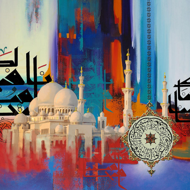 Sheikh Zayed Grand Mosque_gemalt von Corporate Art Task Force